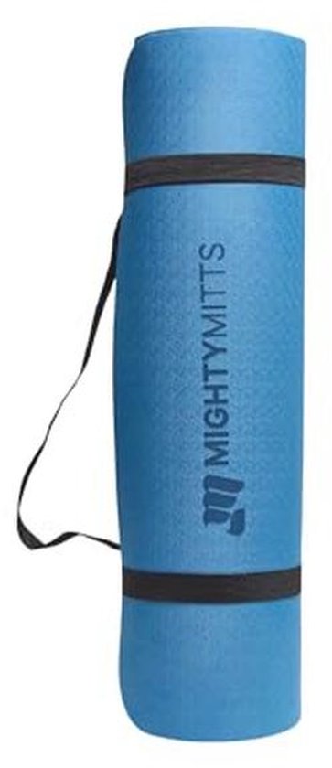 Extra dikke TPE yogamat 183 x 61 x 0,8 cm - Antislip mat voor yoga, pilates en thuisfitness met draagtas van Merkloos