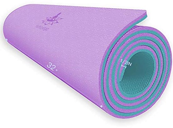 Extra Dikke TPE Yogamat voor Hatha Yoga - 182,9 x 81,3 cm - Milieuvriendelijk en Antischeur Ondersteuning van Merkloos