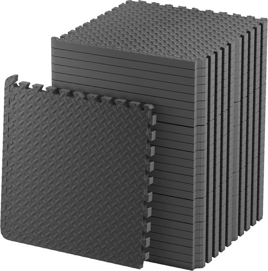 Extra Dikke Vloermatten voor Fitnessapparaten - 4 Stuks, 60 x 60 cm, Opvouwbare Beschermmatten