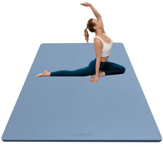Extra Dikke XXL Yoga Mat 200x100cm Antislip Fitnessmat voor Thuis en Gym van Merkloos