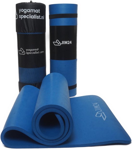 Extra Dikke Yoga Mat voor Comfortabele Oefeningen | Antislip Sportmat met Draagriem | 185x60x1.5 cm van Merkloos