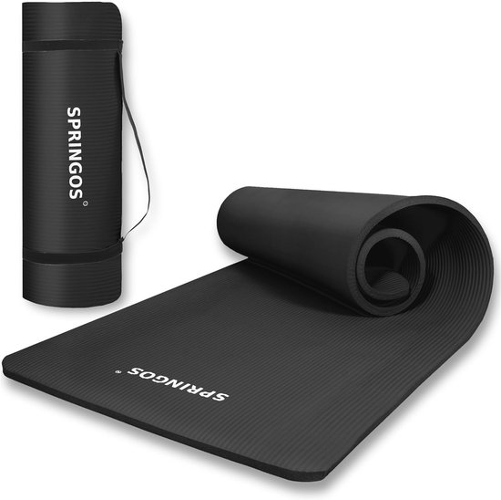 Extra Dikke Yogamat 15 mm Zwart - Ideaal voor Thuis en Fitness