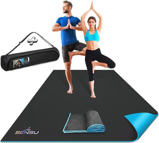 Extra Dikke Yogamat - 7' x 5' x 9mm Antislip Oefenmat voor Yoga, Pilates en Thuis Gym