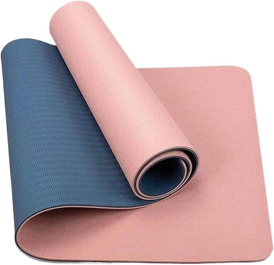Extra Dikke Yogamat - Antislip Oefenmat - Pilates En Fitness - Dubbelzijdig Antislip - 72 x 24 Inch - Roze