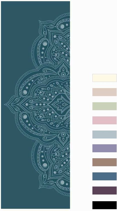 Extra Dikke Yogamat - Mystical - Donkerblauw - 6 mm van Pure Yoga.