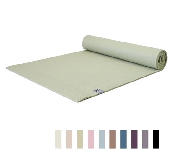 Extra Dikke Yogamat - Sage Groen - Sticky - 6 mm van Yogi & Yogini