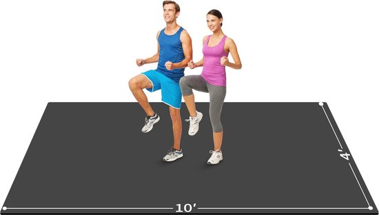 Extra grote antislip yogamat - 10mm dik, comfortabel en duurzaam voor thuisgymnastiek