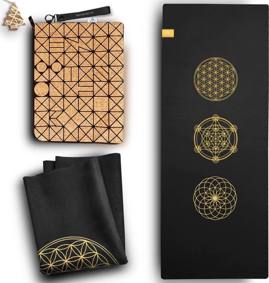 Extra lange en brede yogamat van natuurlijk rubber en microvezel - duurzaam en veganistisch - XL-formaat 183 x 68 cm voor pilates, fitness en training Yoga mat van Zenko Yoga