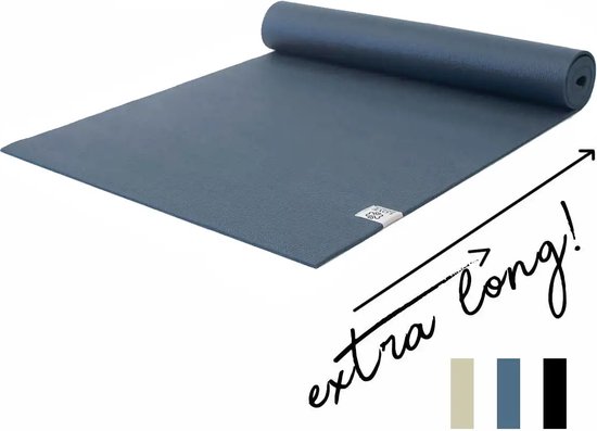 Extra Lange Yogamat | Sticky | 6mm dik | Donkerblauw van Pure Yoga.