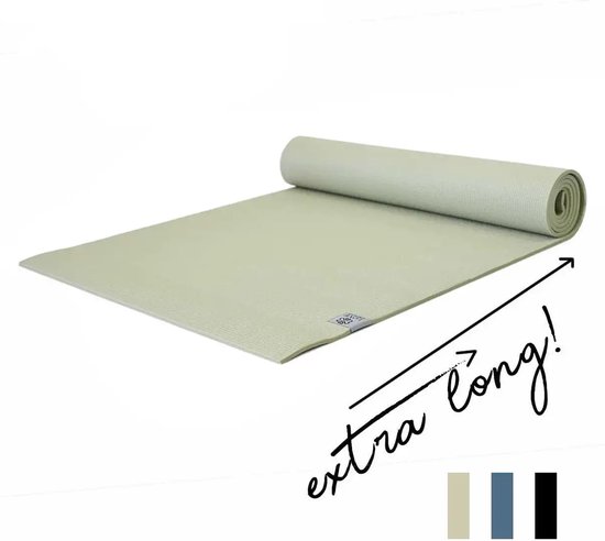 Extra Lange Yogamat | Sticky | 6mm dik | Sage Groen van Lotus