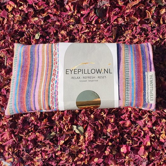 Eyepillow BOHO stripes amethist & lavendel van Sundara Holistic