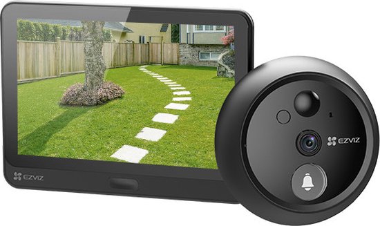 EZVIZ HP4 Wire-free Peephole Doorbell - 1080p - wide angle - night vision - monitor included van EZVIZ