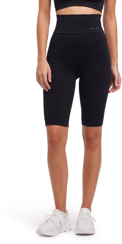 FALKE Cellulite Tights Light Short vochtregulerend functioneel materiaal broek dames zwart - maat S van Merkloos