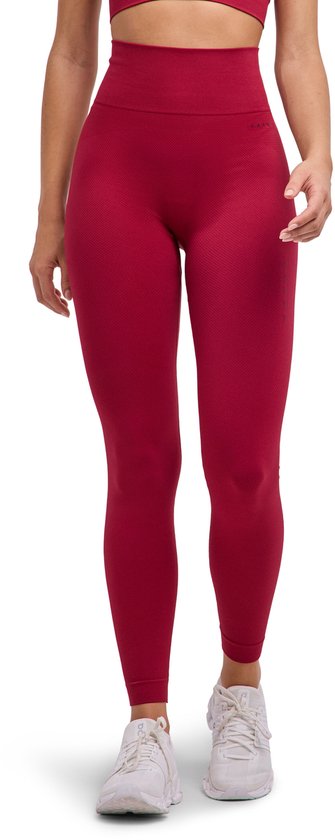 FALKE Training Move Better Long vochtregulerend functioneel materiaal broek dames rood - maat XS