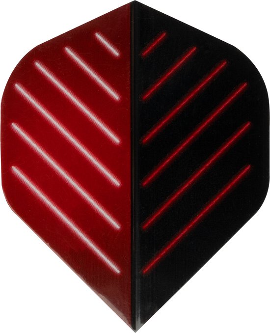 Faver Dartflights - 3 stuks - PVC - Rood/Zwart met Print van Faver