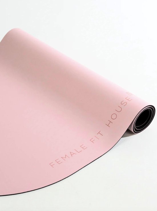 Female Fit House Yoga Fitness Mat 180 x 65 x 0,5 CM voor Fitness – Yogamat, Fitnessmat, soft silicone - Roze - premium material van Female Fit House