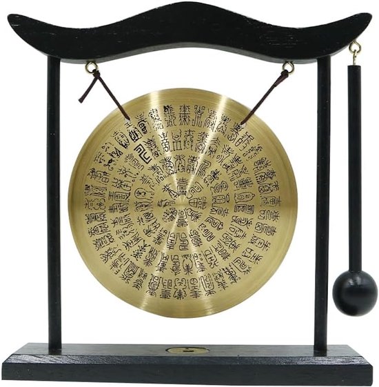 Feng Shui gong 20 cm - messing tafelgong - rustgevend geluid - perfect voor meditatie - ShopVlot