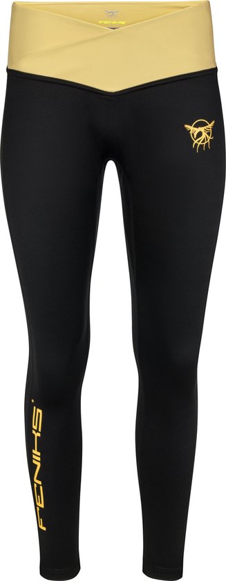 Feniks Sports wear - Sport legging met gekruiste taille - Geel van FEN