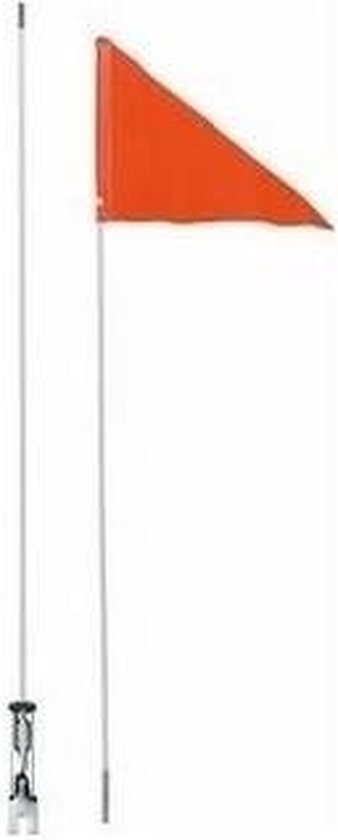 Fietsvlag Icetoolz oranje met fiberglas - deelbare stang 150 cm van Icetoolz