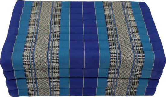 Fine Asianliving Thais Kussen Matras Gevouwen 80x200cm Mat Kussen XXXL Oceaan Blauw Meditatie Mat Matras van Fine Asianliving