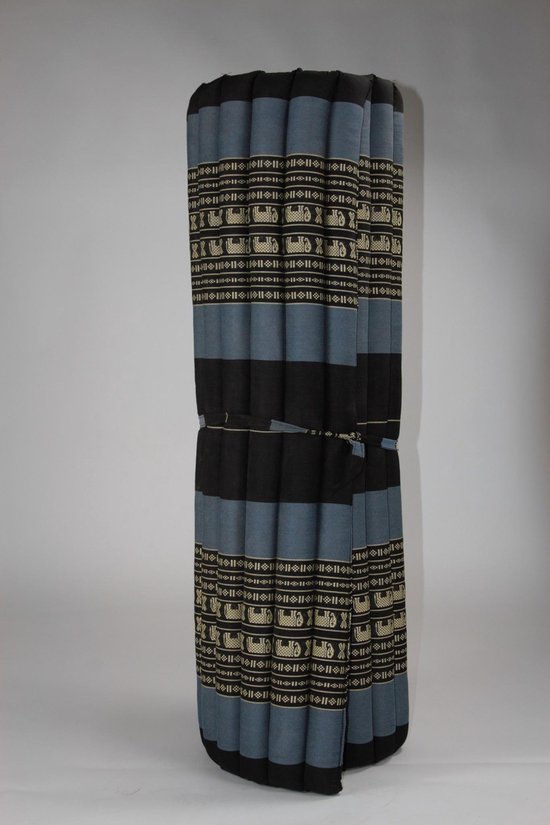 Fine Asianliving Thaise Mat Oprolbaar Matras 200x100x4.5cm Zwart Meditatie Mat Matras van Fine Asianliving
