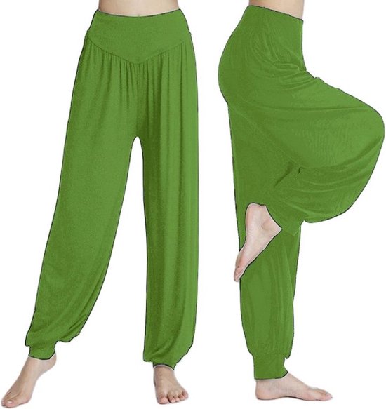 Finnacle - Harembroek XXL - Yogabroek - Chillbroek - Lichtgroen - Luchtige Broek - Loose Pants - Harempants van Finnacle