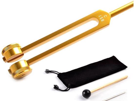 Finnacle - Ontdek de Kracht van Tuning Healing met deze Stemvork 128 Hz - Goudkleurig - Chakra Activatie - Balans - Rust van Merkloos