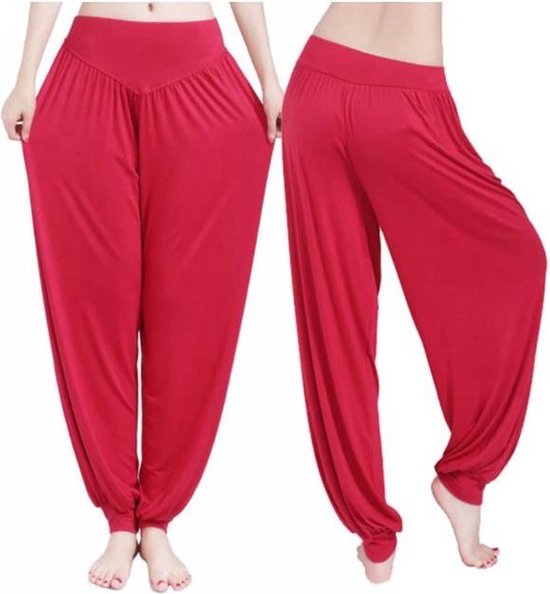 Finnacle - "XL Rode Comfortabele Harem Pants - Perfect voor Buikdansen - Wijde Luchtige Broek" van Finnacle