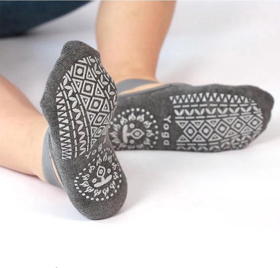 Finnacle - Yoga - antislip sokken voor Yoga en Pilates - Grijs - Onesize van Merkloos