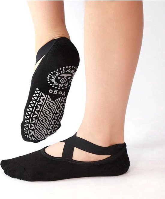 Finnacle - Yoga - antislip sokken voor Yoga en Pilates - Zwart - Onesize van Merkloos