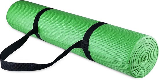 Fitnesmat - Groen - 1/4" - Hoge dichtheid anti-scheur mat - Voor Yoga en Oefeningen
