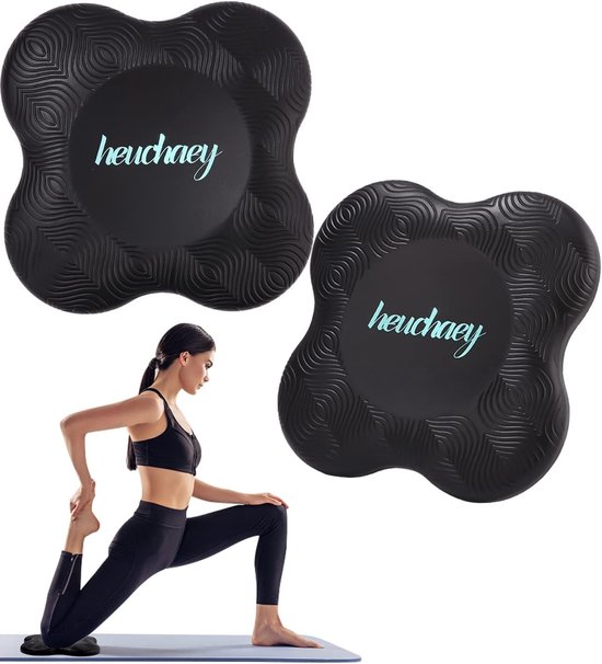 Fitnesmat - Zwart - 20 x 20 cm - Antislip en Schokabsorberend - Voor Yoga en Sport