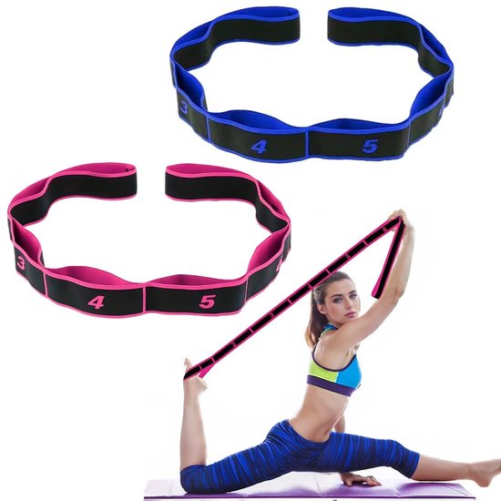Fitness Bands - Set van 2 - Elastische Yoga Accessoires