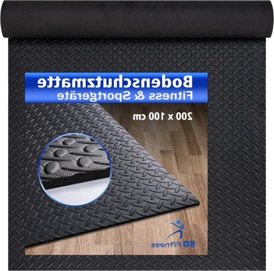 Fitness- en sportmat voor yoga, gym, loopbanden, bodybuilding, crosstrainer en spinningfiets - antislip en isolatie - vloerbeschermingsmat voor fitnessruimte van Domyos