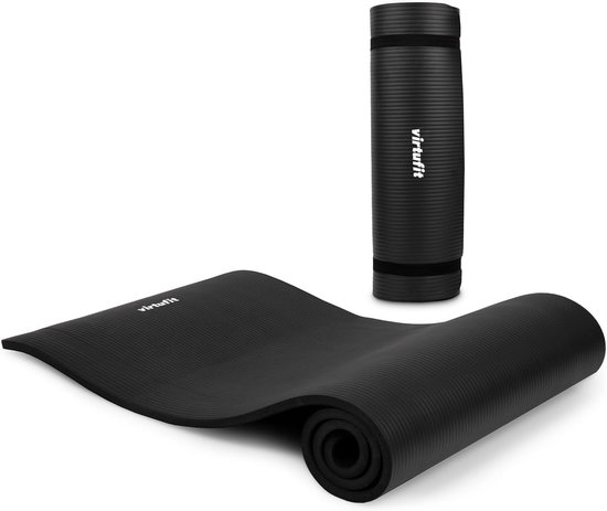 Fitnessmat - Yogamat Gymnastiekmat - Sport & Ontspanning - Extra Dik Antislip - 180x60x1.5cm - Zwart