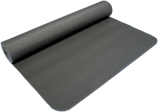 Fitnessmat | Yogamat | Yogi & Yogini - 185 cm x 63 cm x 0,5 cm - Grijs van Yogi & Yogini