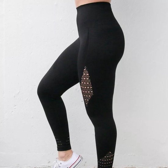 Fitness/Yoga legging Maat S - Fitness legging - sport legging Stretch - squat proof - Zwart - LOUZIR van LOUZIR