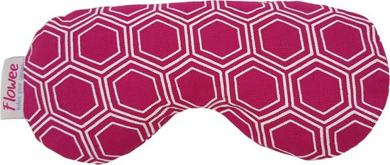 Flowee Oogkussen – Fuchsia – Gevuld met natuurlijke lavendelbloemen & lijnzaad - Wasbaar | Inzetbaar bij yoga, meditatie, hoofdpijn en als ontspanning. van Flowee