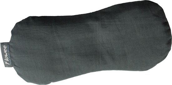 Flowee Oogkussen – Grijs – Gevuld met natuurlijke lavendelbloemen & lijnzaad - Wasbaar | Inzetbaar bij yoga, meditatie, hoofdpijn en als ontspanning. van Flowee