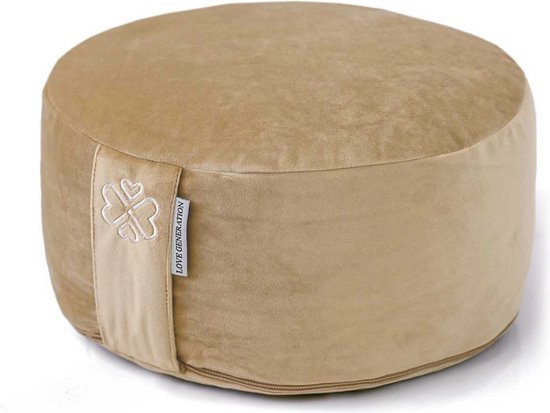 Fluwelen Meditatiekussen | ⌀30cm - 15cm | Glamorous Gold van Pure Velvet
