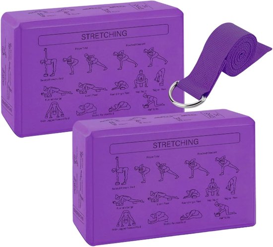 Foam Yoga Blokken - Workout Wiggen - Balans Verbeteren - Antislip EVA Oppervlak - 23 x 15 x 75 cm