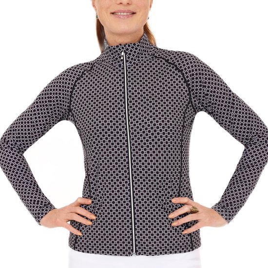 Func Factory dames Longsleeve full zip Sheila zwart maat 46 van Func Factory