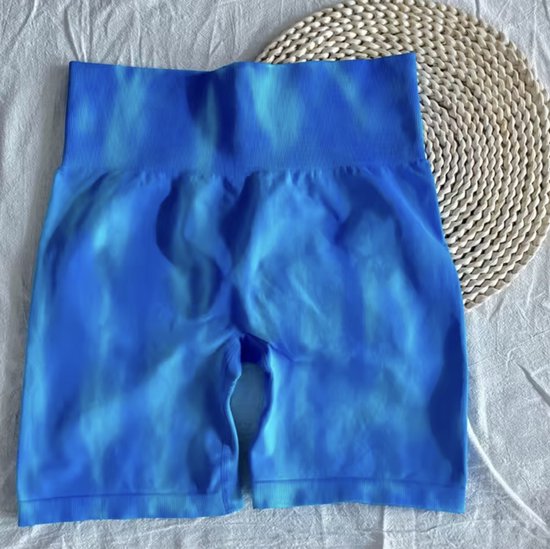 Fury Gym Short - Maat L - Blauw - Seamless Sport Short - Sportlegging van FURY