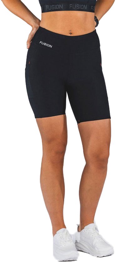Fusion Short Gym Tights Women - Sport tight - Zwart - Dames - Maat S
