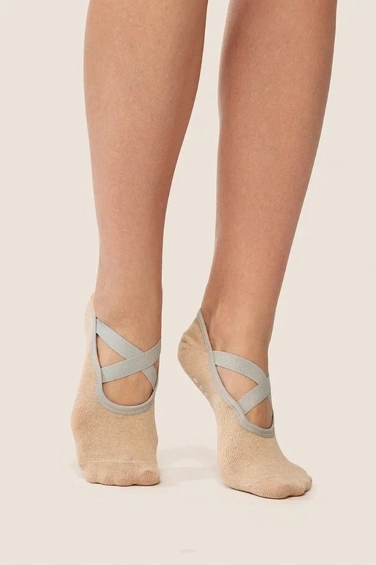 Gabriella Yogaskinezen Antislip Beige Maat 35-38