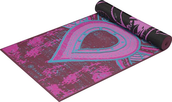 Gaiam Be Free Yoga Mat - Paars/ Roze/ Rood - 172 X 61 X 0.6 Cm van Gaiam