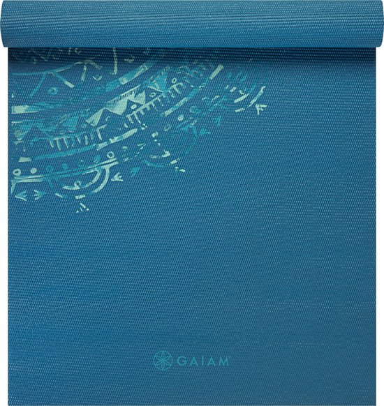 Gaiam Jade Mandala Yoga Mat - Blauw - 173 X 61 X Cm van Gaiam