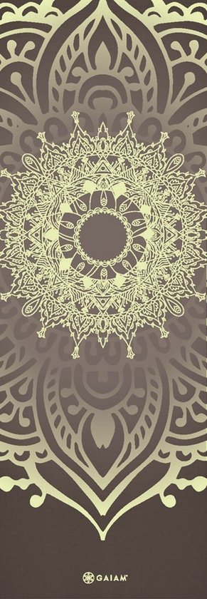 Gaiam Yoga Mat - Cool Matcha Sundial Layers - 5 mm van Merkloos