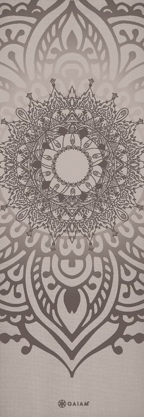 Gaiam Yoga Mat - Sustained Grey Sundial Layers - 5 mm van Merkloos