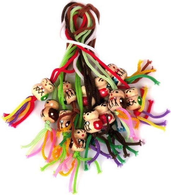 Gelukspoppetjes hout - 24 in een zakje (24 stuks) van Artilio